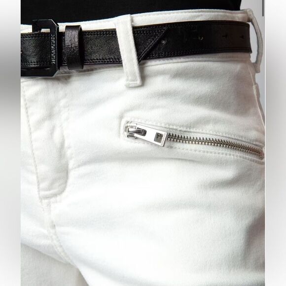 ZADIG & VOLTAIRE Ava White Denim Jeans New - Picture 3 of 11